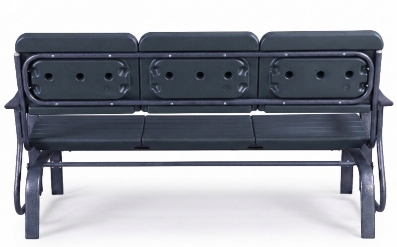 Trīsvietīgs dārza šūpuļsoliņš 170 cm, tumši zaļš