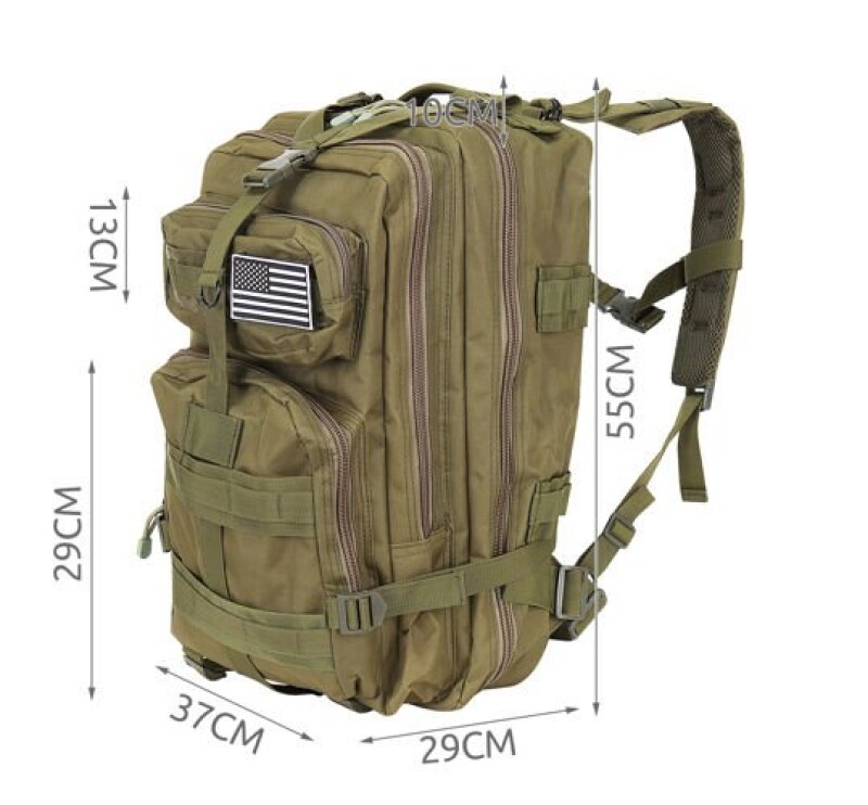 Mugursoma militārā 35L, zaļa