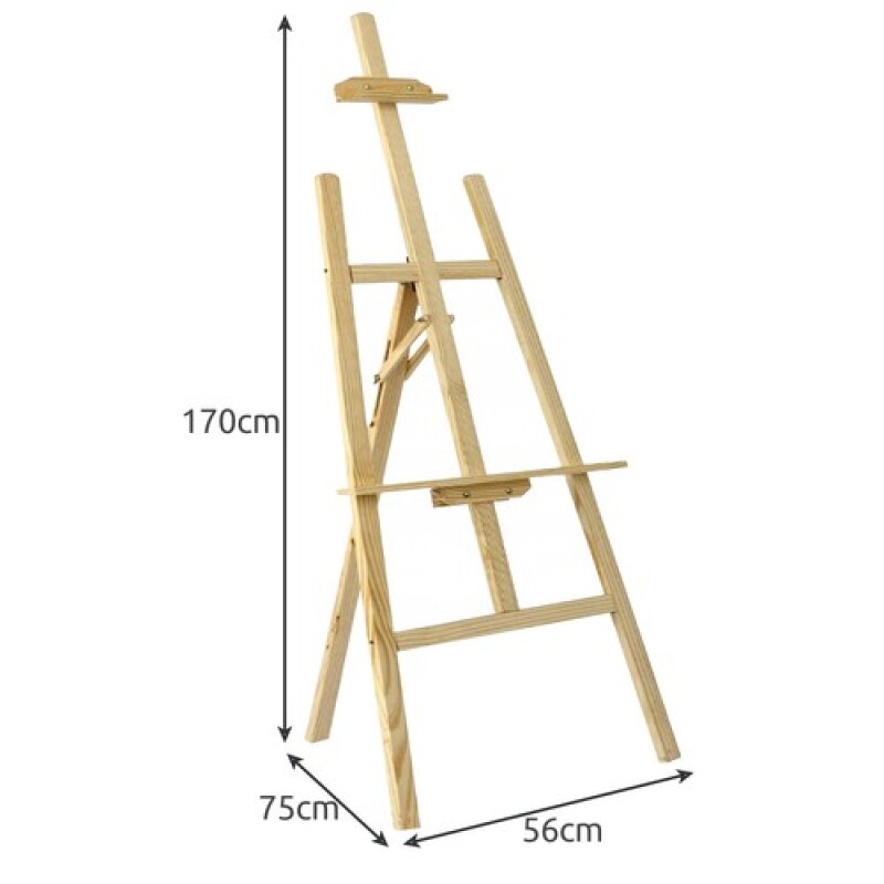 Easel with artistic painting set