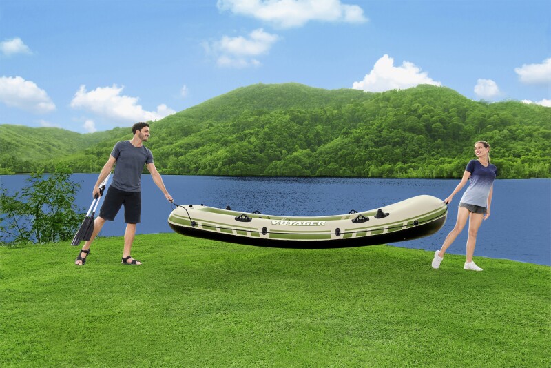 Inflatable 4-seat boat Bestway Voyager X4 Raft, 350x145x49 cm, 65156