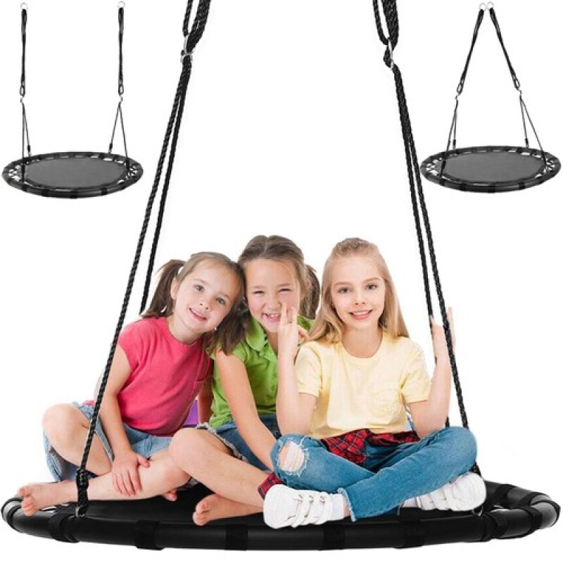 Children's swing Stork nest Ø 100 cm, black