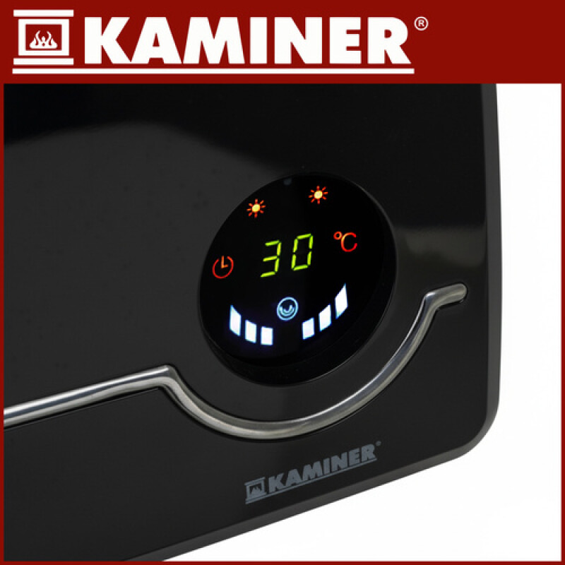 Sienas elektriskais sildītājs 1000W / 2000W ar taimeri, melns