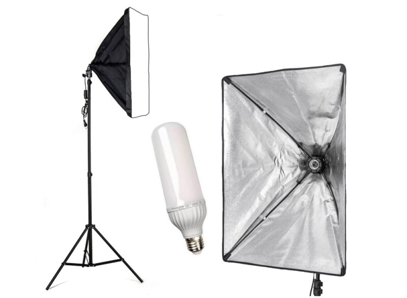 LED Monohead 125W, Softbox 50x70cm with Light stand (foto_05076)