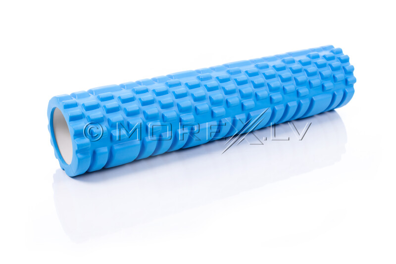 Masāžas jogas pilates putu rullis Yoga Roller 14x62cm, zils