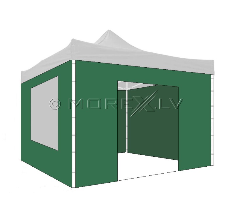 Canopy walls 2.92 x 2.92 m (4 pcs, light green colour, fabric density 160 g/m2)