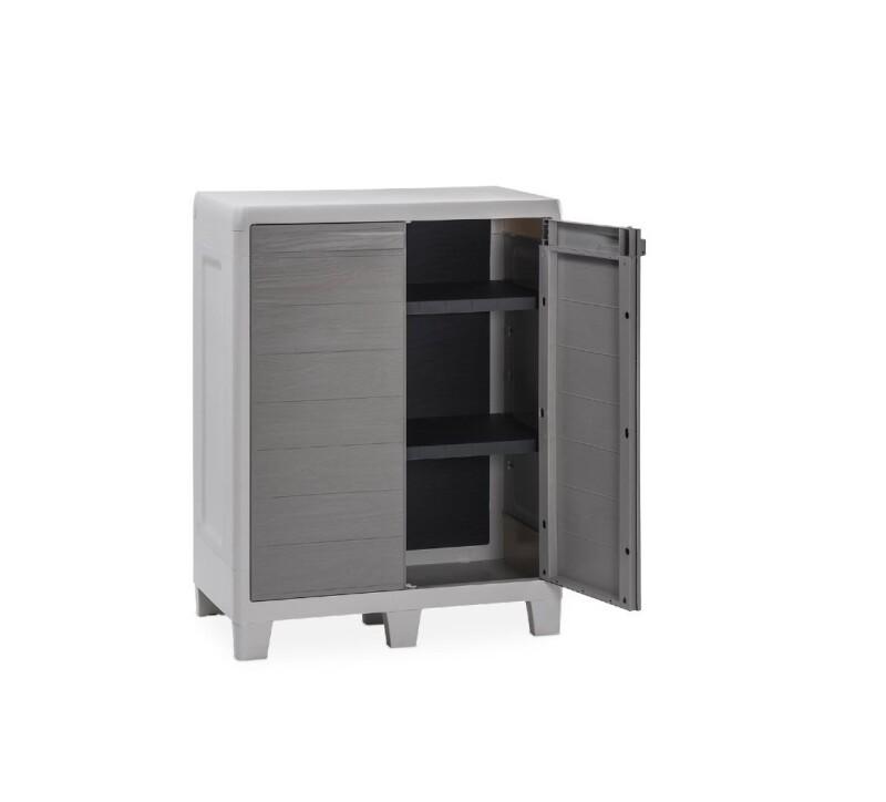 Short garden cabinet WOODY, two shelves, 78х46х101 cm, Toomax (Italy)