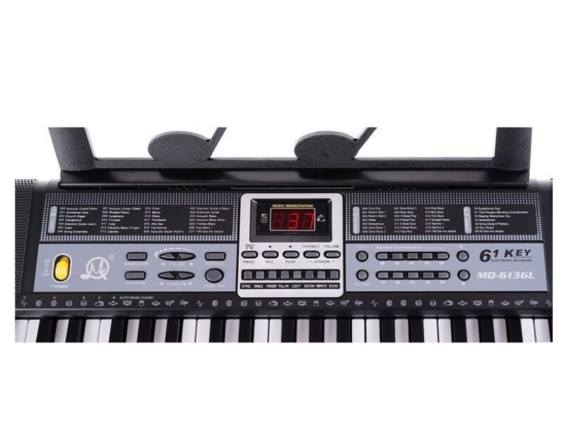 Bērnu sintezators ar mikrofonu ar 61 taustiņu (klavieres)
