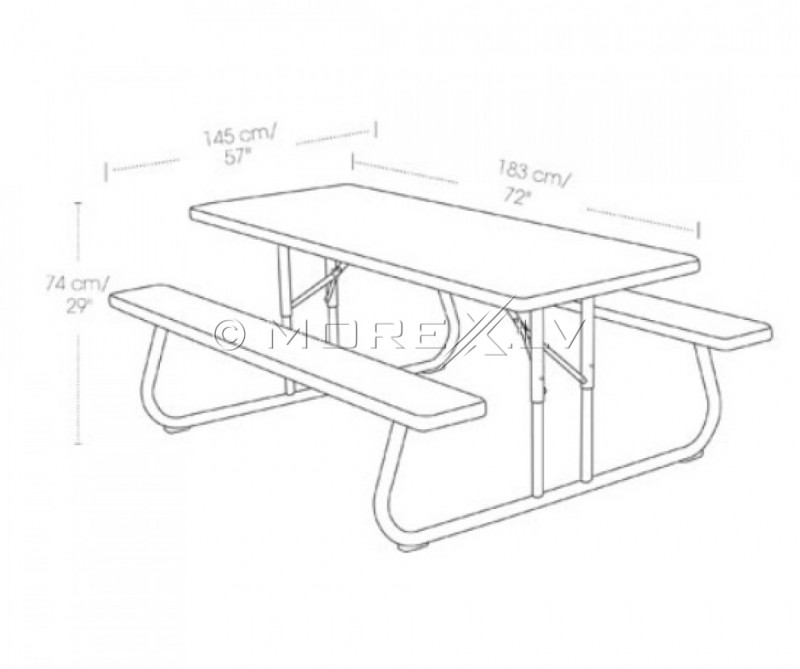 Lifetime 60112 Folding picnic table 183x74cm (USA)