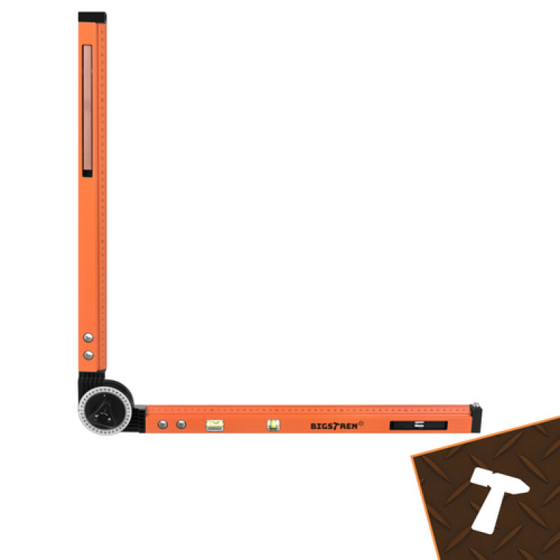 Multifunctional 3-in-1 Adjustable Angle Square, Spirit Level and Compass