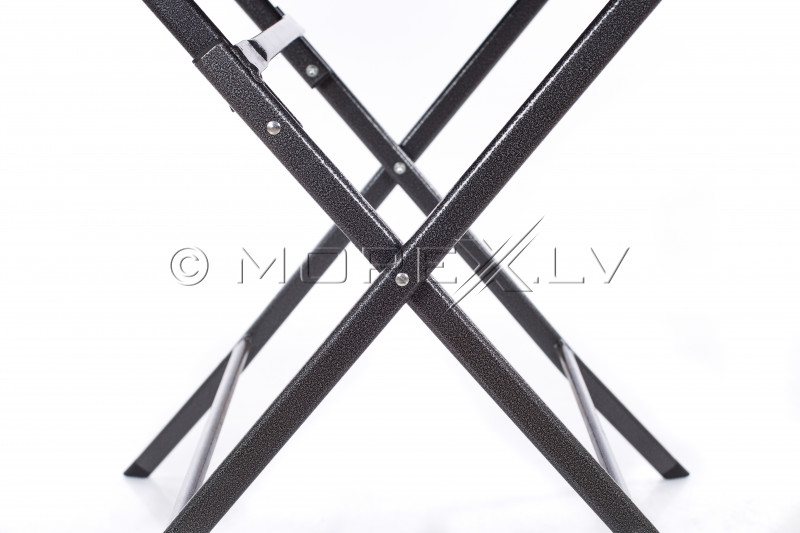 Square plastic folding table with a rattan design 78x78x74 cm