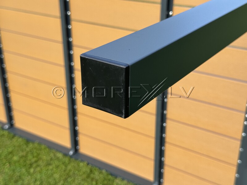 Outdoor dining table with wood texture, 150x80x74 cm