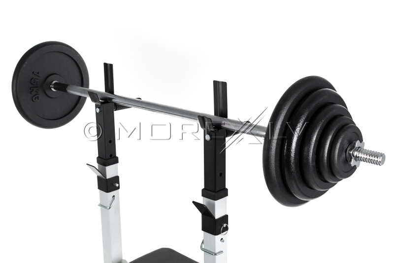 Foldable Fitness Bench with barbell stand