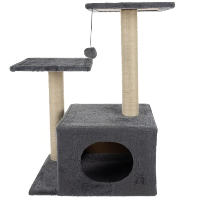 Cat House 71 cm, grey