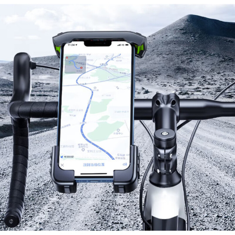 Telefona turētājs velosipēdam, melns