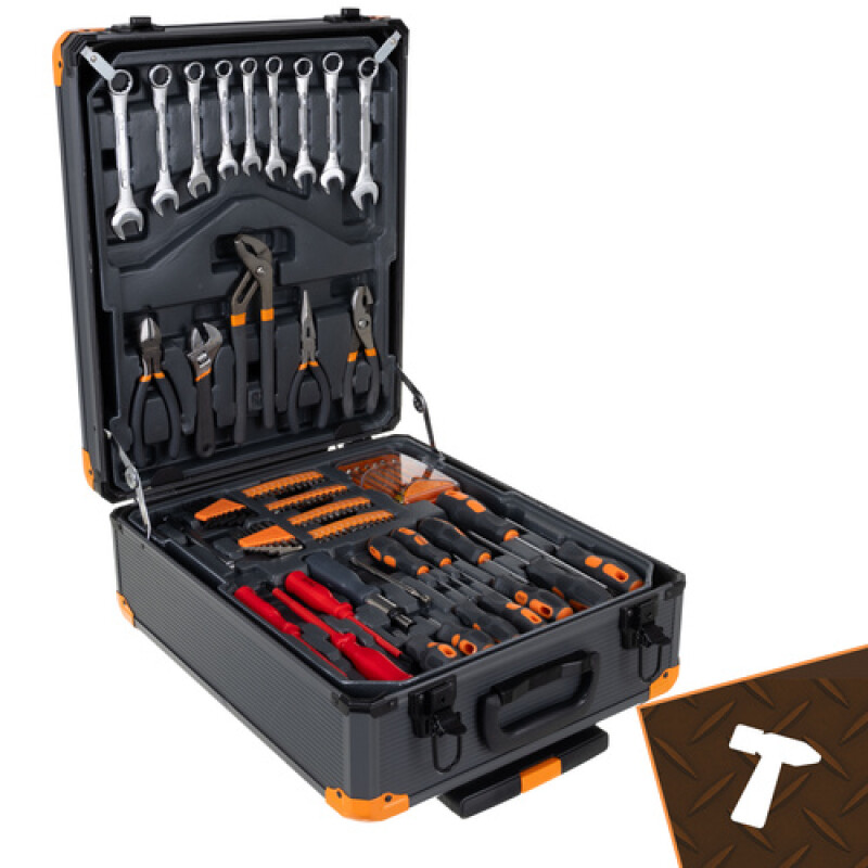 Toolbox 1000-piece set in a suitcase with wheels