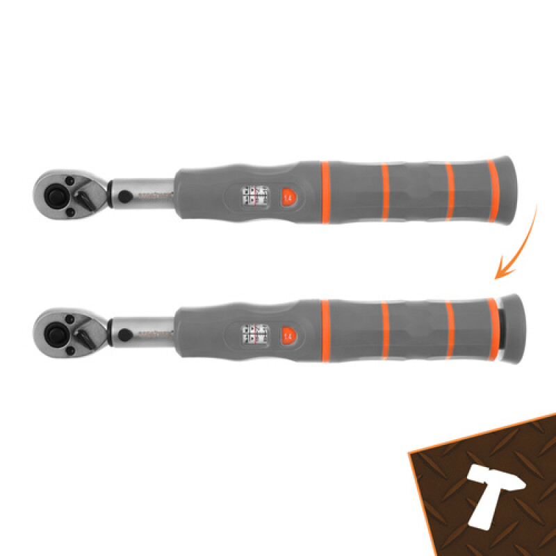 Torque wrench 1/4 2-26 Nm right/left with ratchet