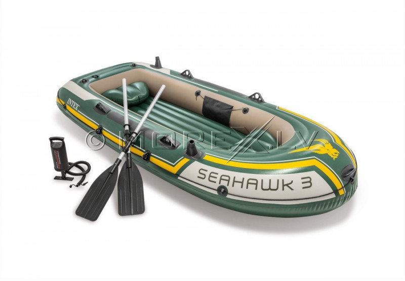 Inflatable rubber boat Intex 68380 SEAHAWK 3 BOAT SET (295x137x43)