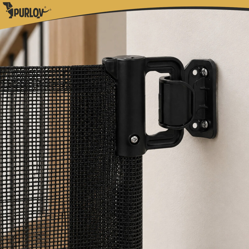 Security gate black 13-160cm