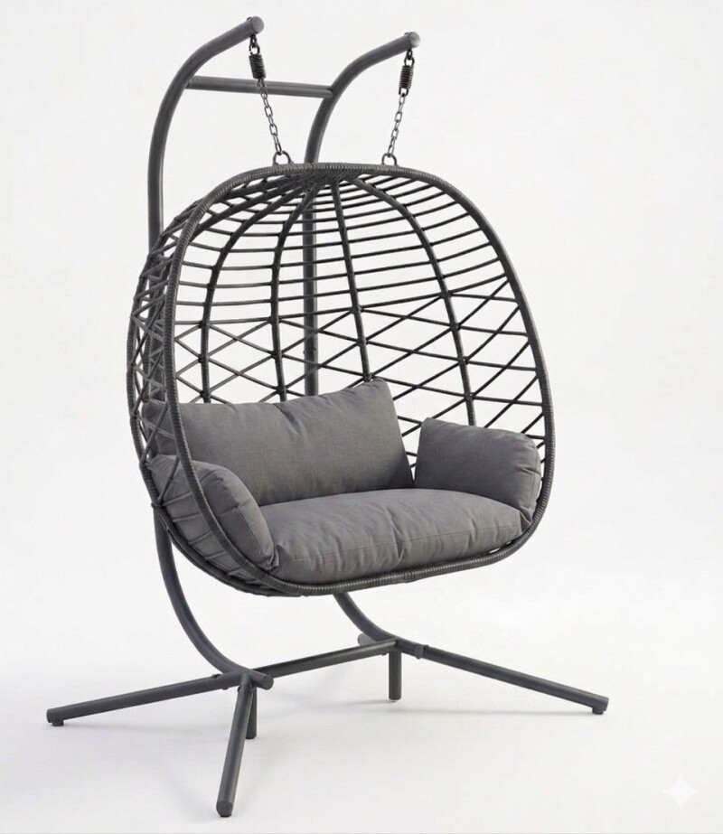 Foldable Hanging Egg Chair EGG-7 with Stand
