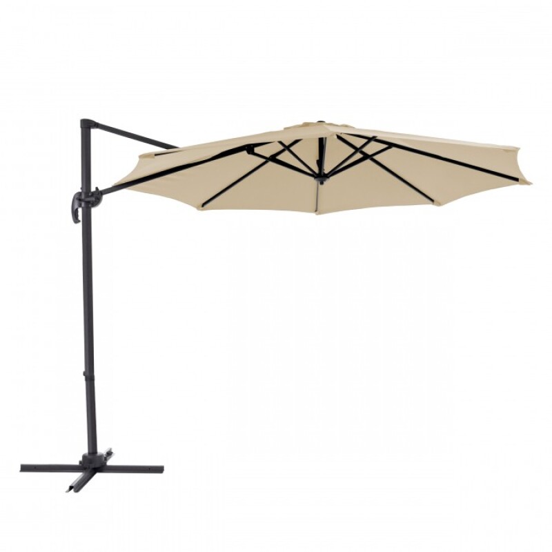 Sun protection umbrella on a stand, 3.5 m, beige