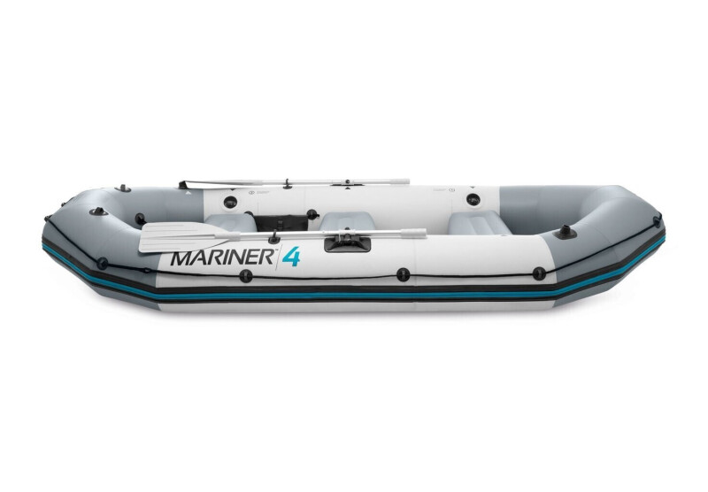 Intex MARINER 4 FULL SET ar Neraus NRS 36X + Marine Dual Purpose Battery 95Ah