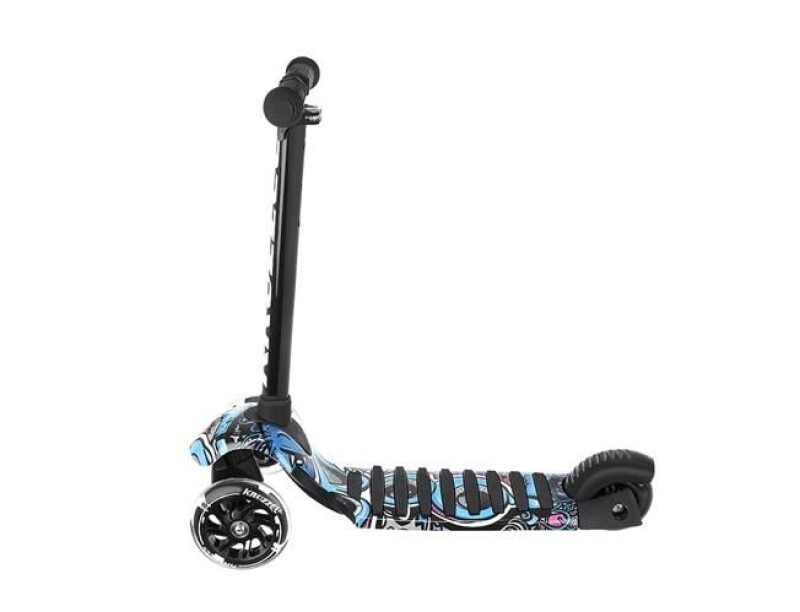 Scooter with two steered front wheels Rapid B, black