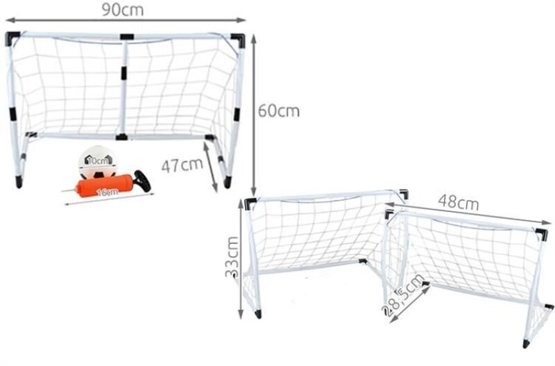 Two football goals set, 62x42x31 cm