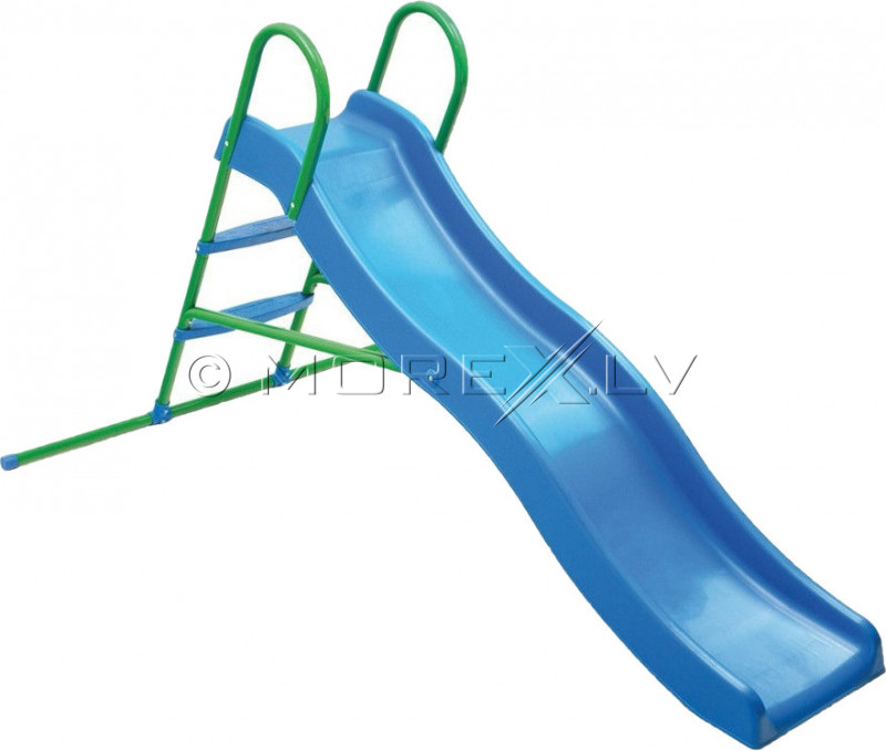 Wavy slide with metal stairs with water function