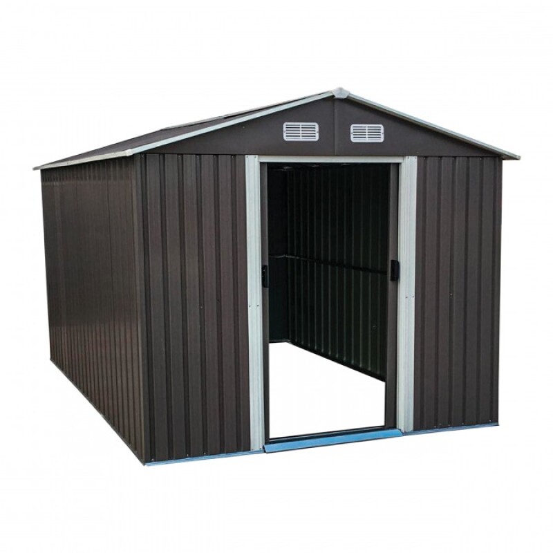 Metal garden utility shed, 257x312x202 cm