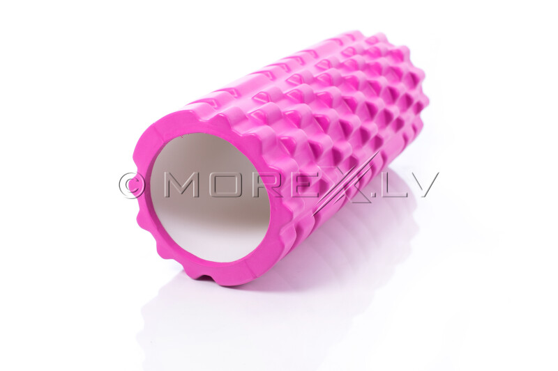 Massage Foam Roller Grid Roller 30x10cm, pink