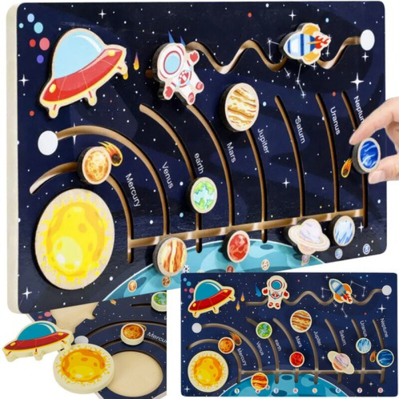 Wooden puzzle Solar System