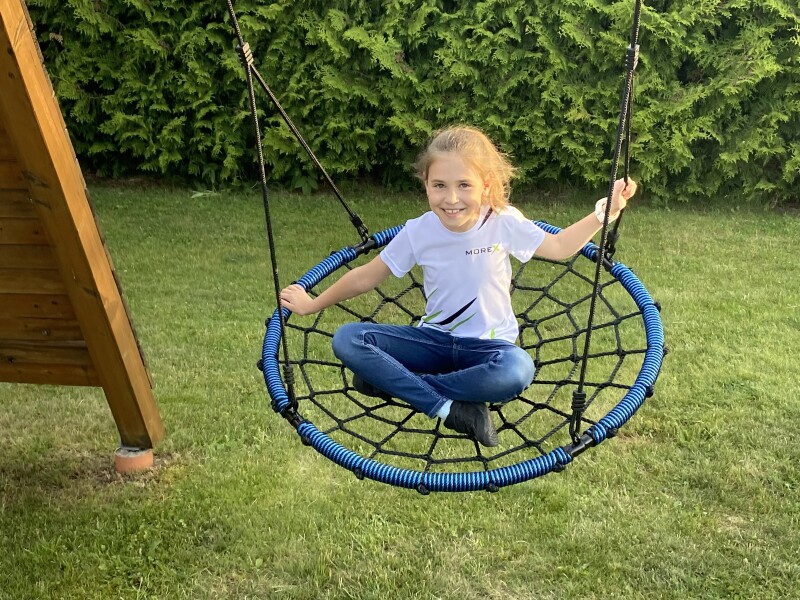 Children's swing Stork nest NEST-5, Ø 100 cm, black-blue