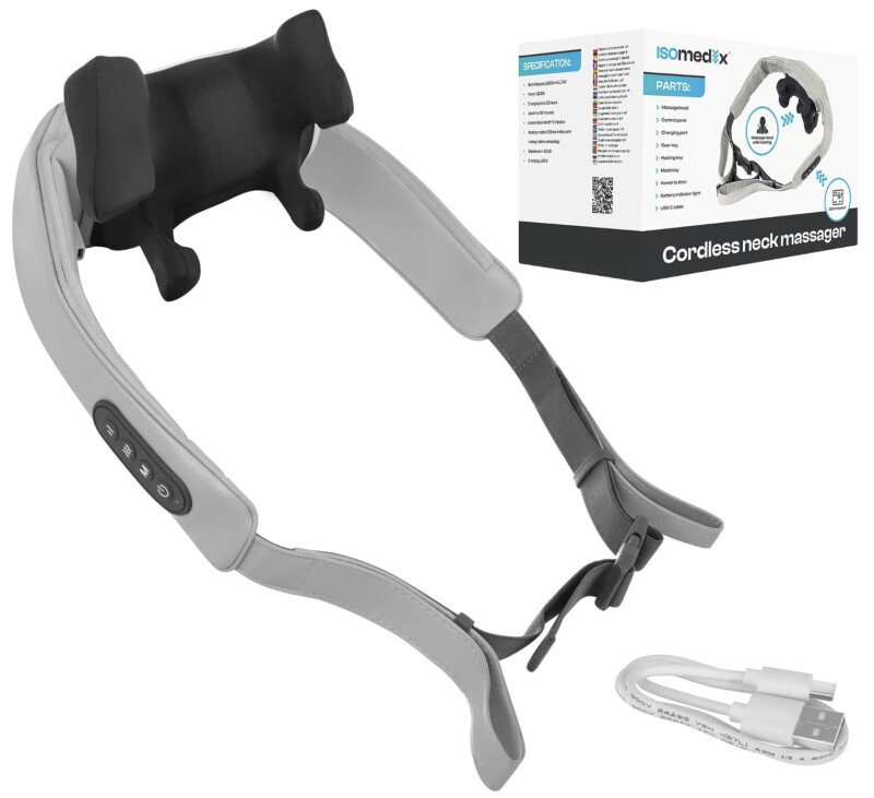 Electric neck massager with heat