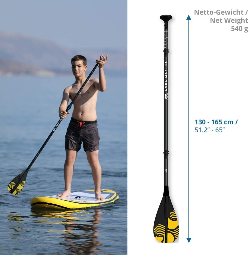 Vaikiškas Irklas irklenčių sportui Aqua Marina Ace S21 (130-165 cm)