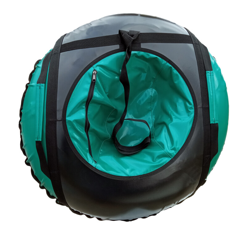 Piepūšamās ragavas “Snow Tube” 80 cm, Melns-Zaļš, sniega kamera
