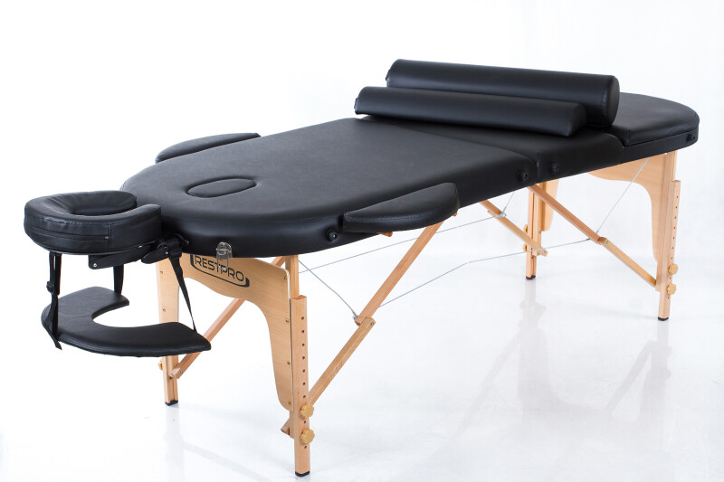 Portable Massage Table + Massage Bolsters RESTPRO® Classic Oval 3 Black