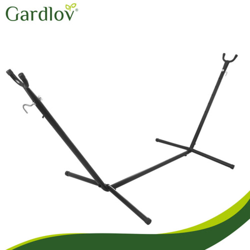 Garden hammock with a frame 200x150 cm, grey