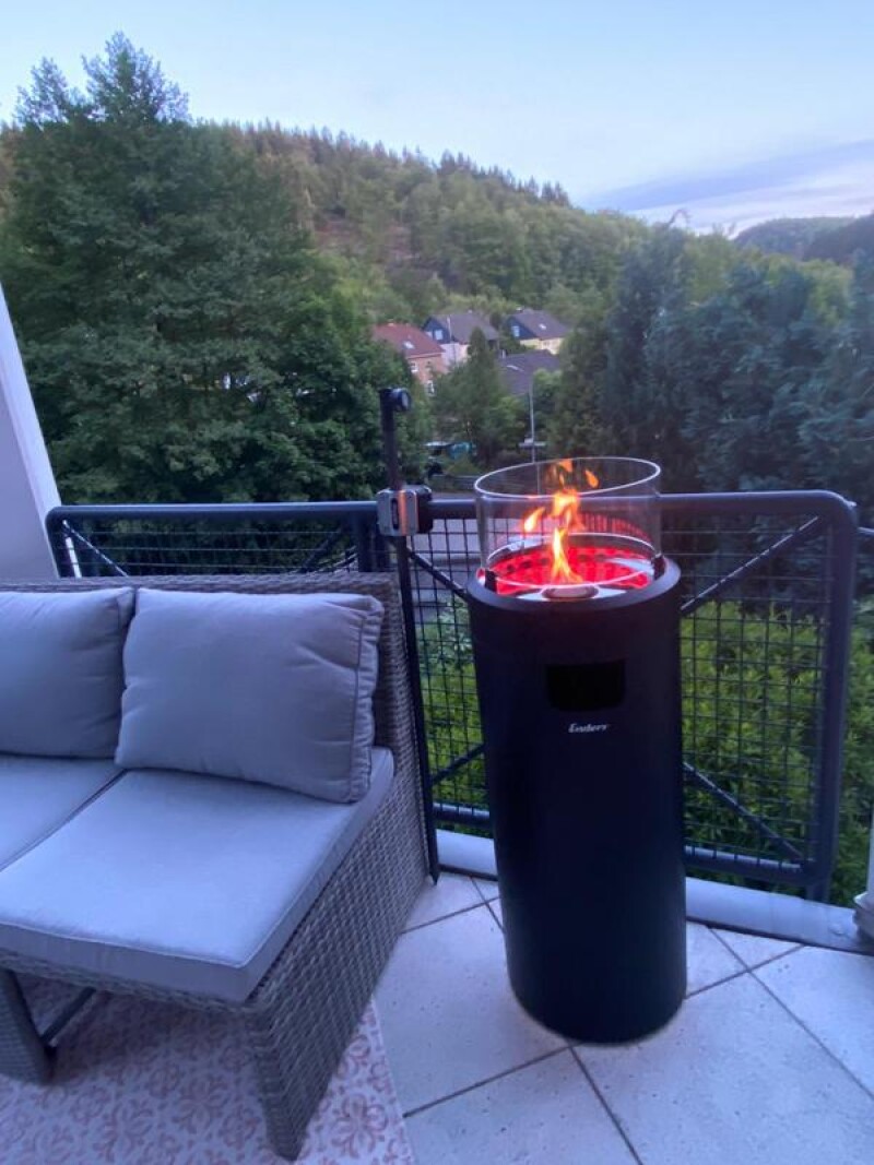 Outdoor gas fireplace Enders NOVA LED L BLACK