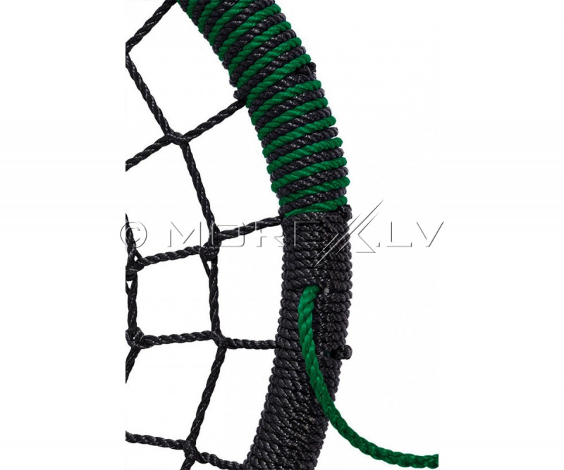 Качели - гнездо Oval 108x84 см, КВТ, черно-зеленые