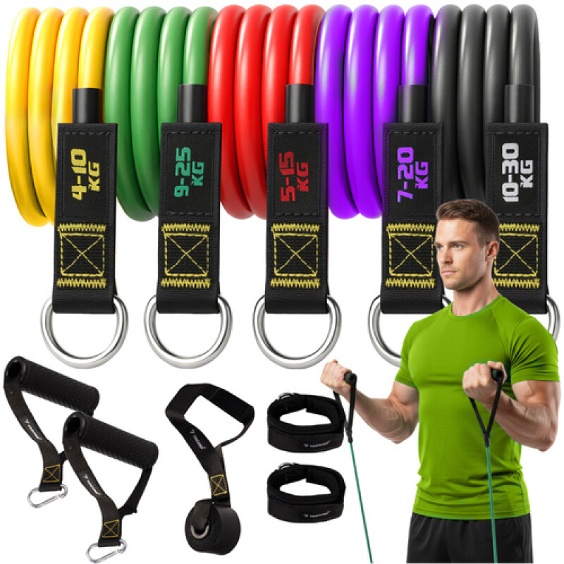 Set of exercise bands - expander, 5pcs