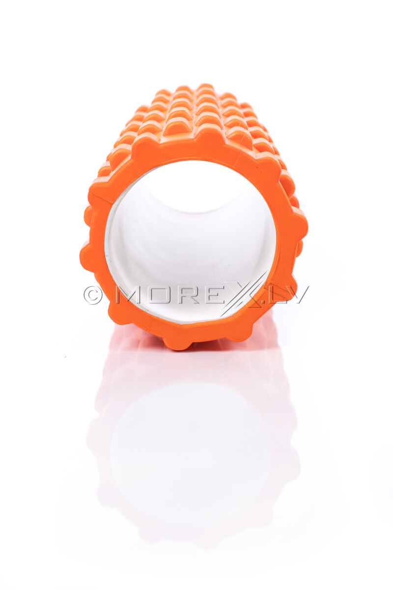 Massage Foam Roller Grid Roller 33x14cm, orange