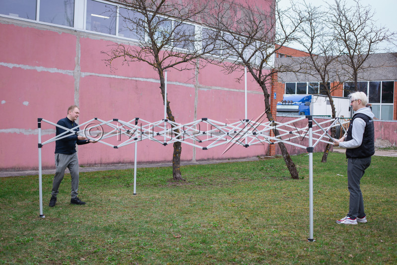 Pop Up Saliekamā nojume 3x4.5 m, bez sienām, Zaļa, X sērija, alumīnijs (tents, paviljons, telts)