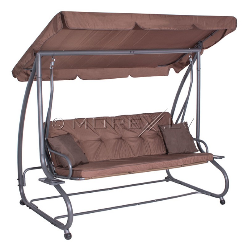 Garden swing 240x120, 4-seater, brown