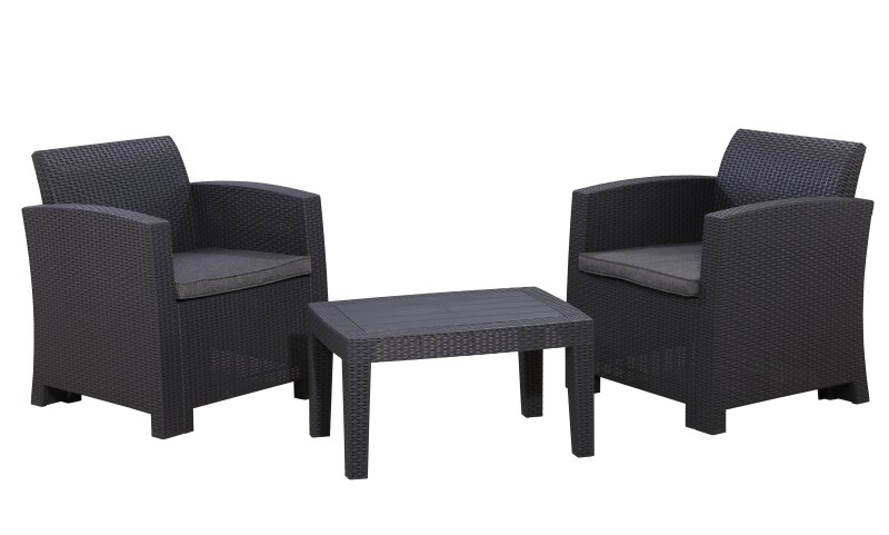 Ротанговый комплект мебели: 2 кресла, стол