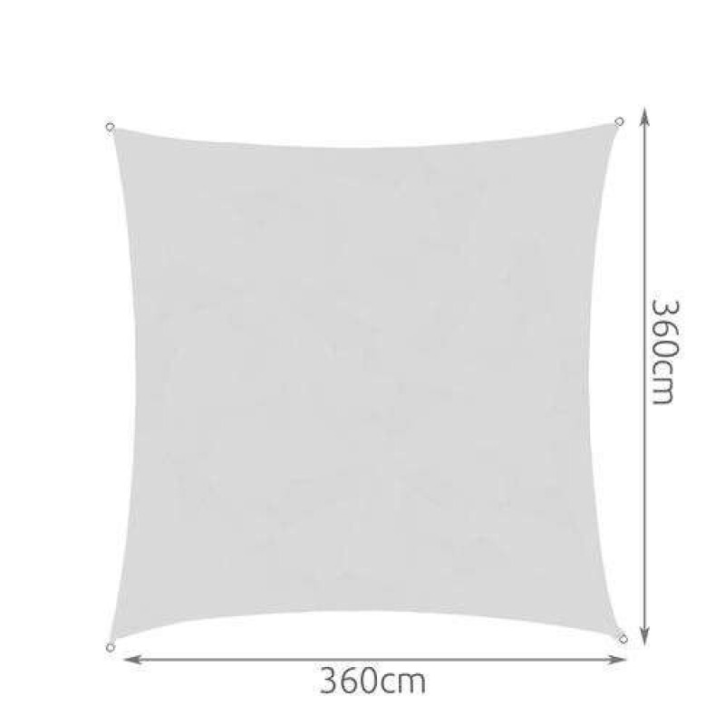 Saulessargs 3.6x3.6 m, kvadrāta forma, pelēks