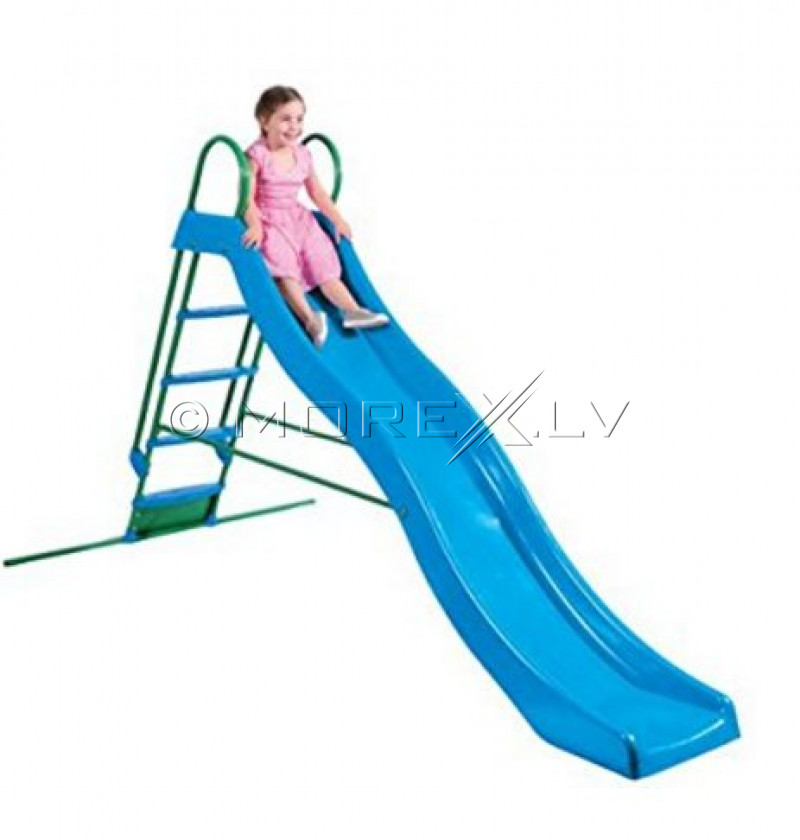 Wavy slide with metal stairs with water function