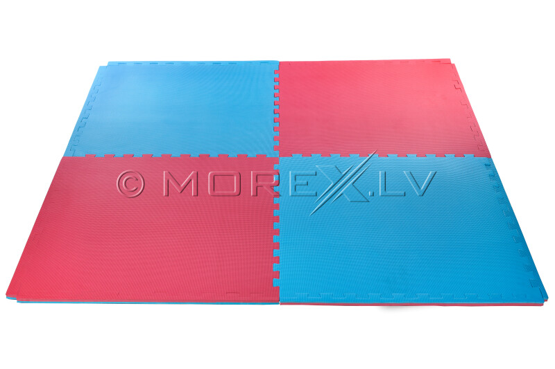 Paklājs zem trenažiera Puzzle 100x100cm 4 gb. Divkrāsains - sporta grīda (DY-EM-095)