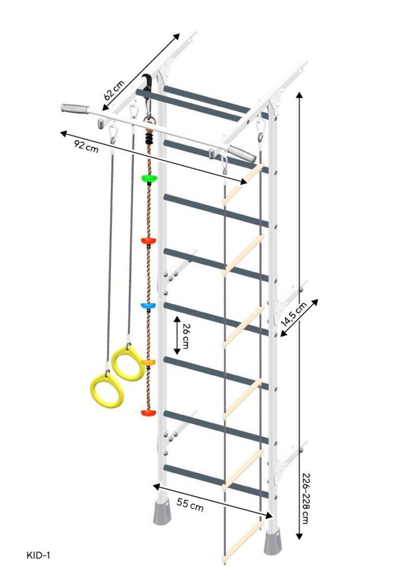 Swedish wall for kids RESTPRO® KID-1 White