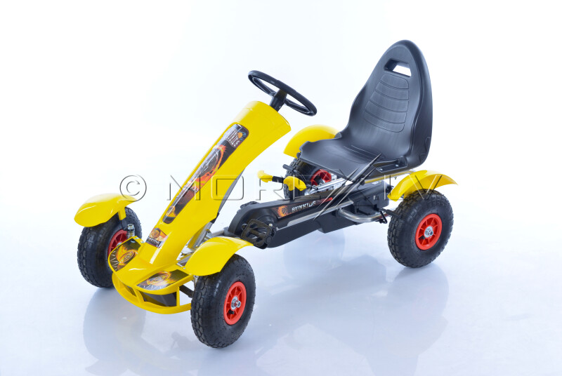 Velokarts (Velomobilis) Go-Kart F618 dzeltens (4-10 gadiem)