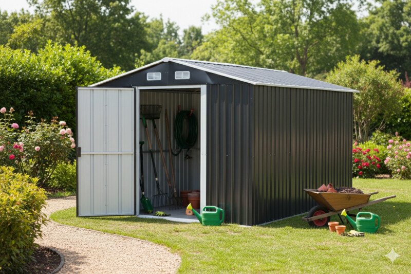 Metãla dārza mājiņa - šķūnis, 312x257x212 cm